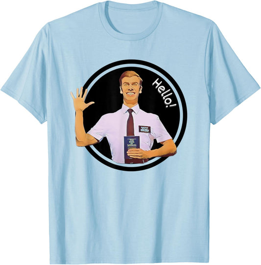 Book of Mormon Musical Hello! Elder Price T-Shirt - T-Shirt | Light Blue