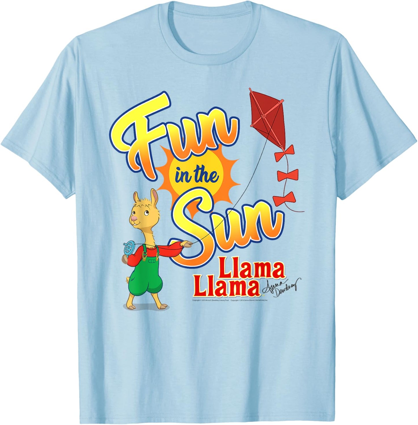 Llama Llama Red Pajama Netflix "Fun in the Sun" Shirt T-Shirt - T-Shirt | Light Blue