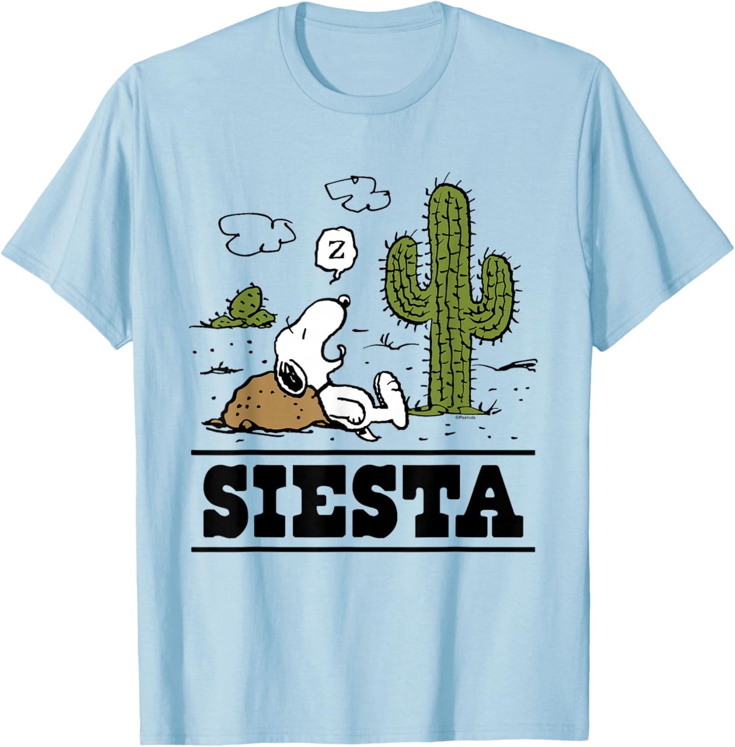 Peanuts - Snoopy Siesta Desert T-Shirt - T-Shirt | Light Blue