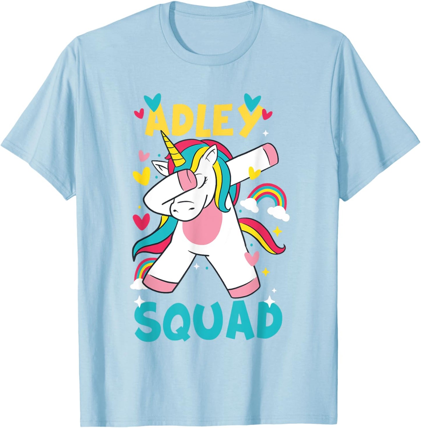 Adley Merch Unicorn Design T-Shirt - T-Shirt | Light Blue