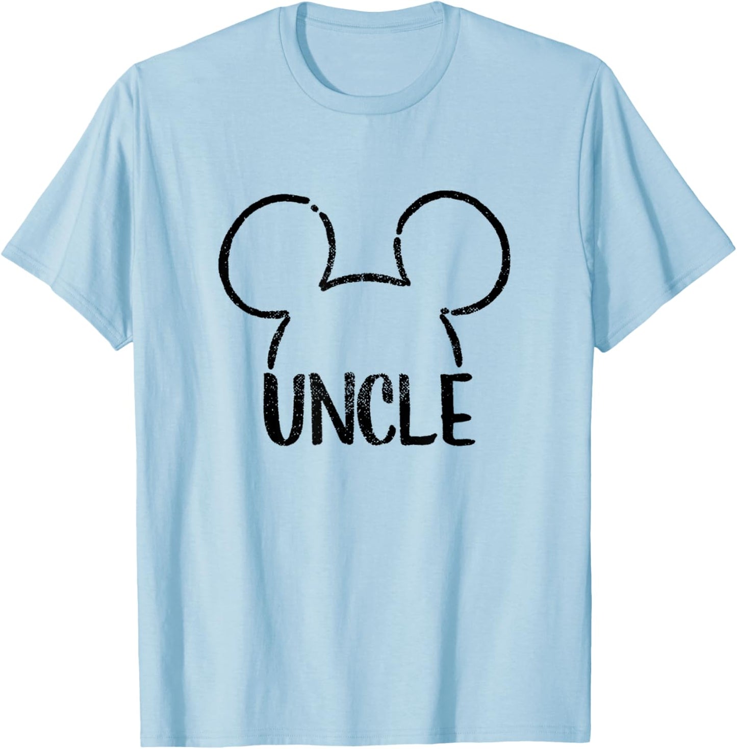 Disney Mickey and Friends Uncle Mickey Ears Outline Logo T-Shirt - T-Shirt | Light Blue