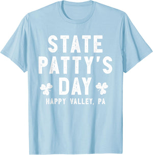 State Patty's Day Shirt Happy Valley Beer Drinking Party T-Shirt - T-Shirt | Light Blue