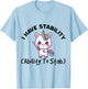 Funny Cute Unicorn I Have Stability Ability To Stab T-Shirt - T-Shirt | Light Blue