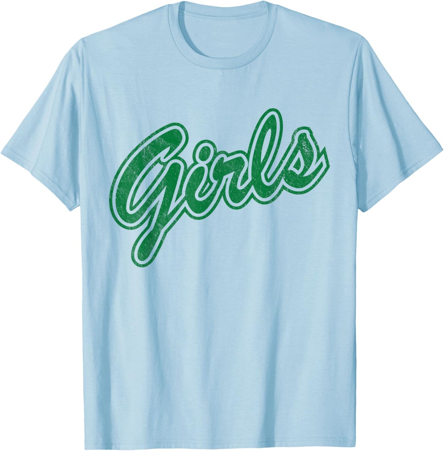 Girls Green Baseball T-Shirt - T-Shirt | Light Blue