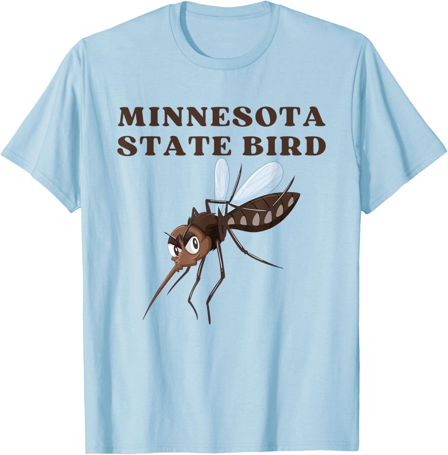 Funny Mosquito Minnesota State Bird T-Shirt - T-Shirt | Light Blue