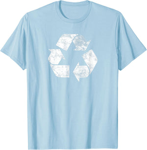 Recycle Logo T Shirt Earth Day Nature Planet Conservation T-Shirt - T-Shirt | Light Blue