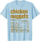 Thanksgiving Christmas Chicken Nuggets Nutrition Fact T-Shirt - T-Shirt | Light Blue