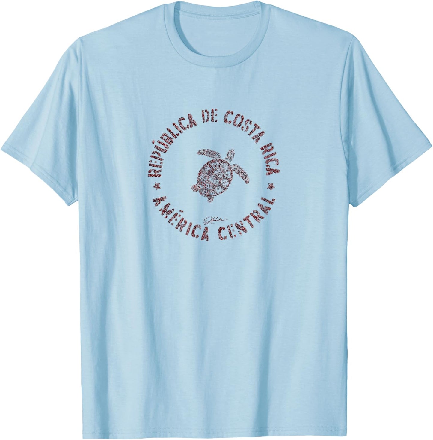 JCombs: Republic of Costa Rica Sea Turtle T-Shirt - T-Shirt | Light Blue
