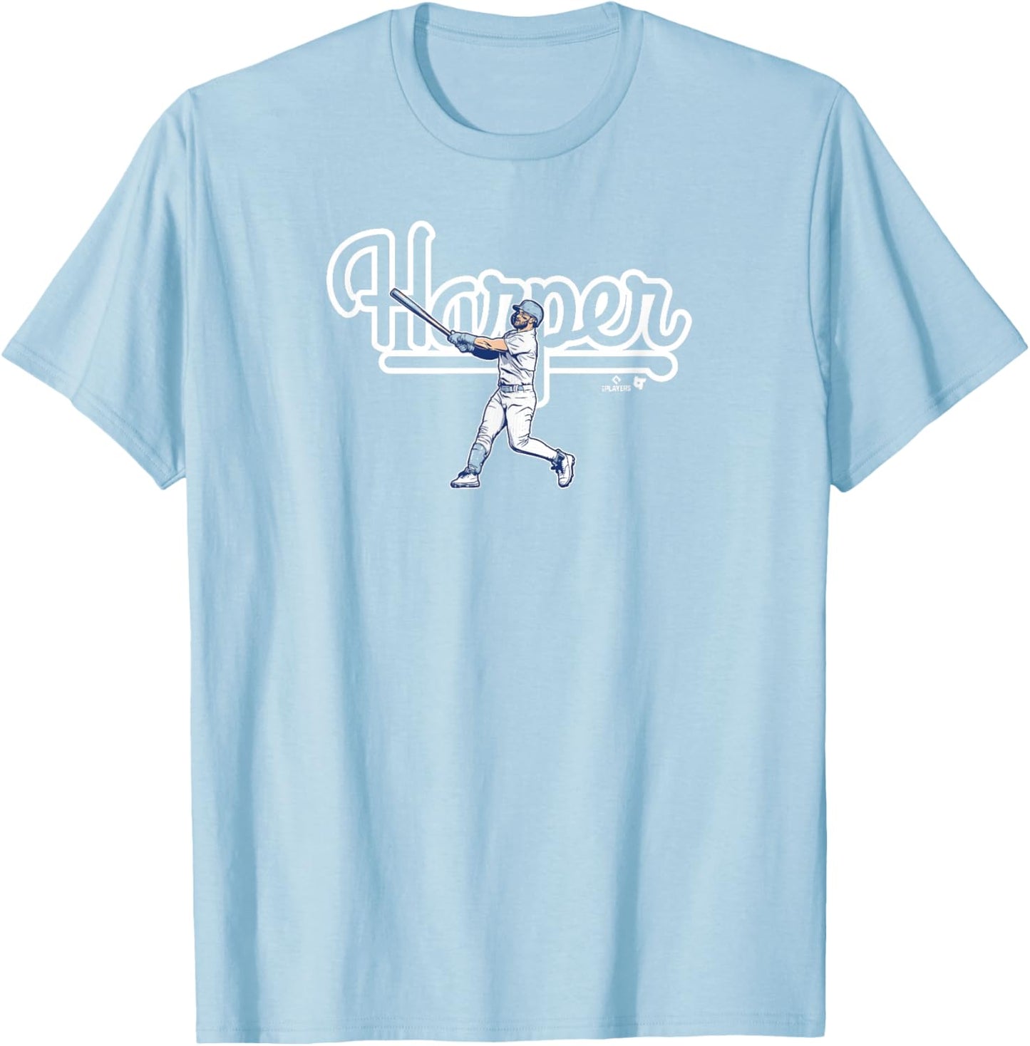 Bryce Harper - Philly Swing - Philadelphia Baseball T-Shirt - T-Shirt | Light Blue