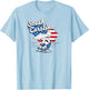 Peanuts - Snoopy Beach Umbrella South Carolina USA Flag Fill T-Shirt - T-Shirt | Light Blue