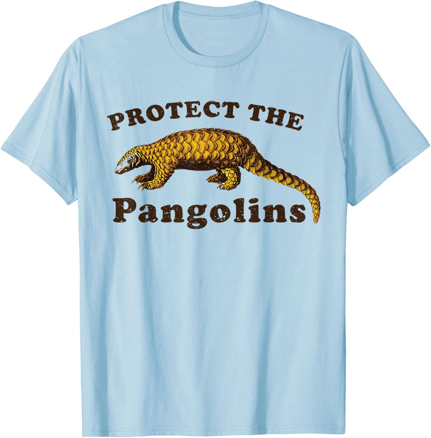 Protect the Indian Pangolins Save the Animals T-Shirt - T-Shirt | Light Blue
