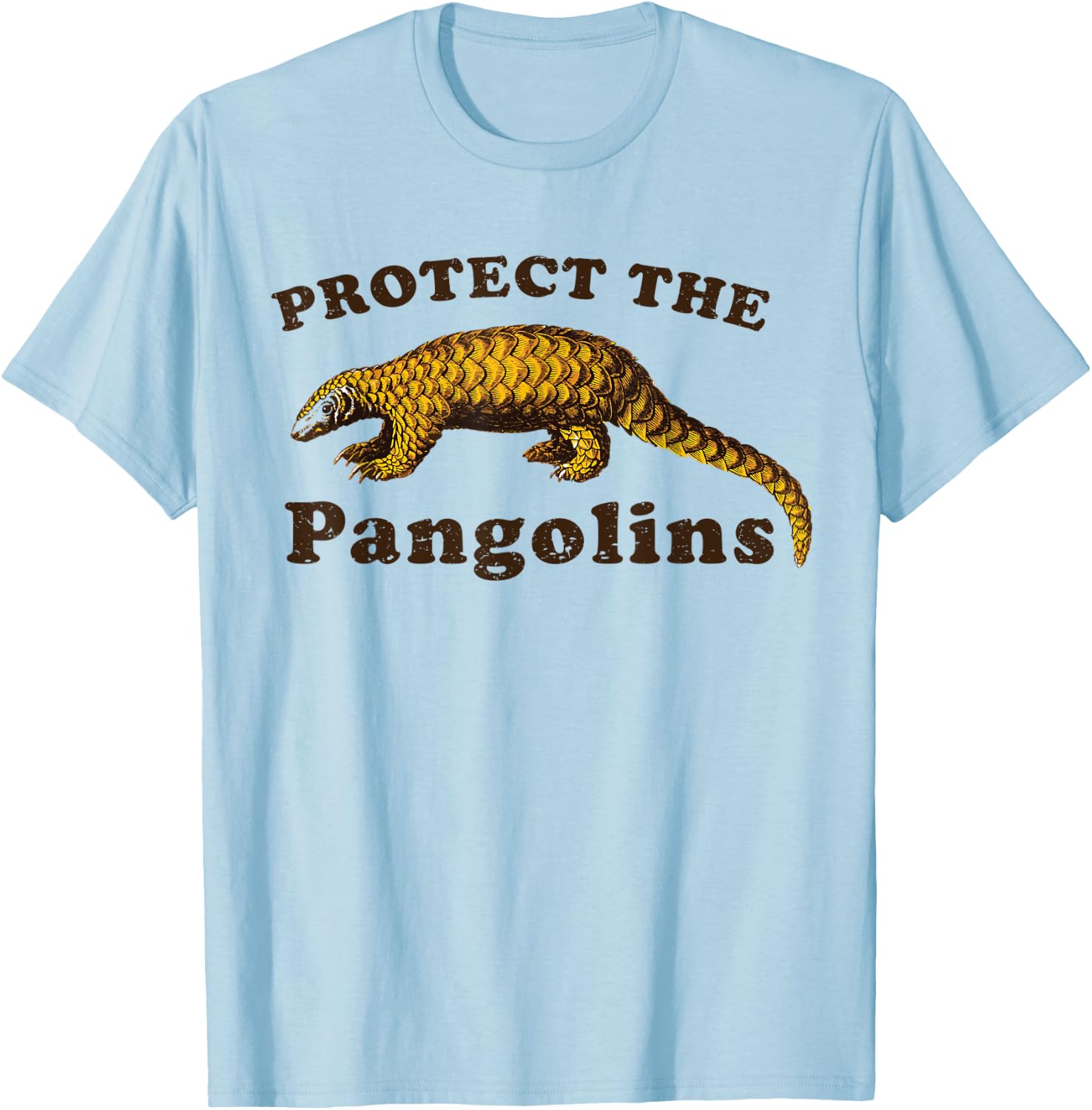 Protect the Indian Pangolins Save the Animals T-Shirt - T-Shirt | Light Blue