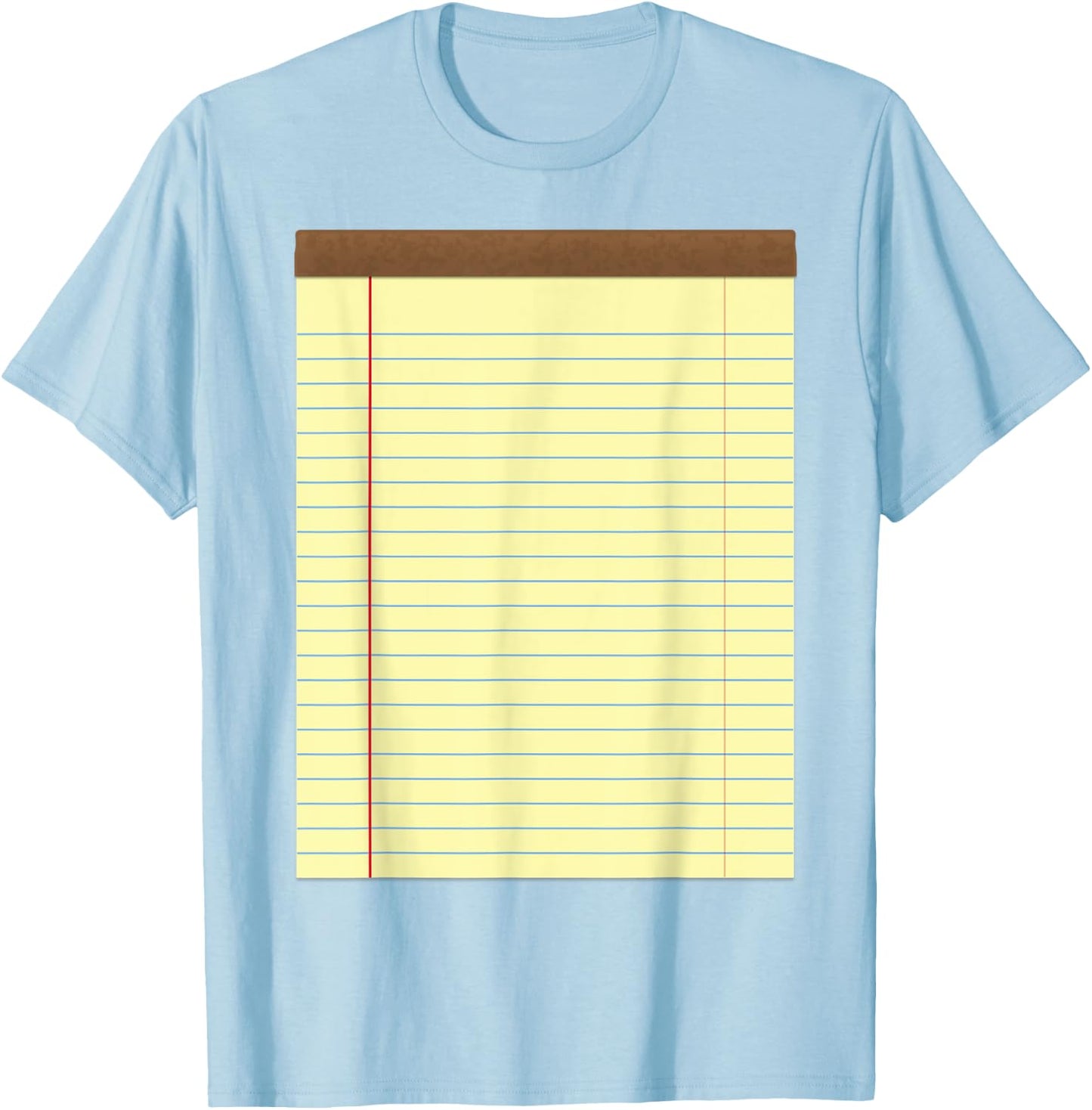 Yellow Pad Lined Notebook Couple Group Halloween Costume T-Shirt - T-Shirt | Light Blue