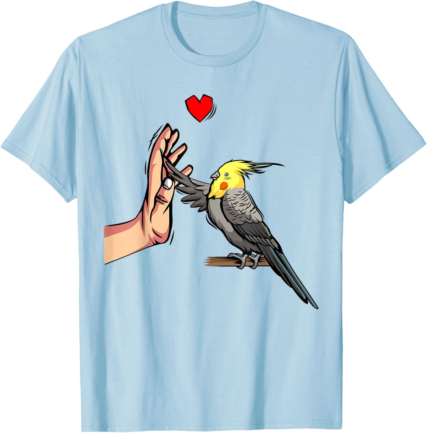 Cute Bird Lover and Gift Ideas Cockatiel Love Bird Lovers Women , White, Small T-Shirt - T-Shirt | Light Blue