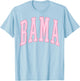 Alabama Bama Vintage Preppy Varsity Pink Sports T-Shirt - T-Shirt | Light Blue