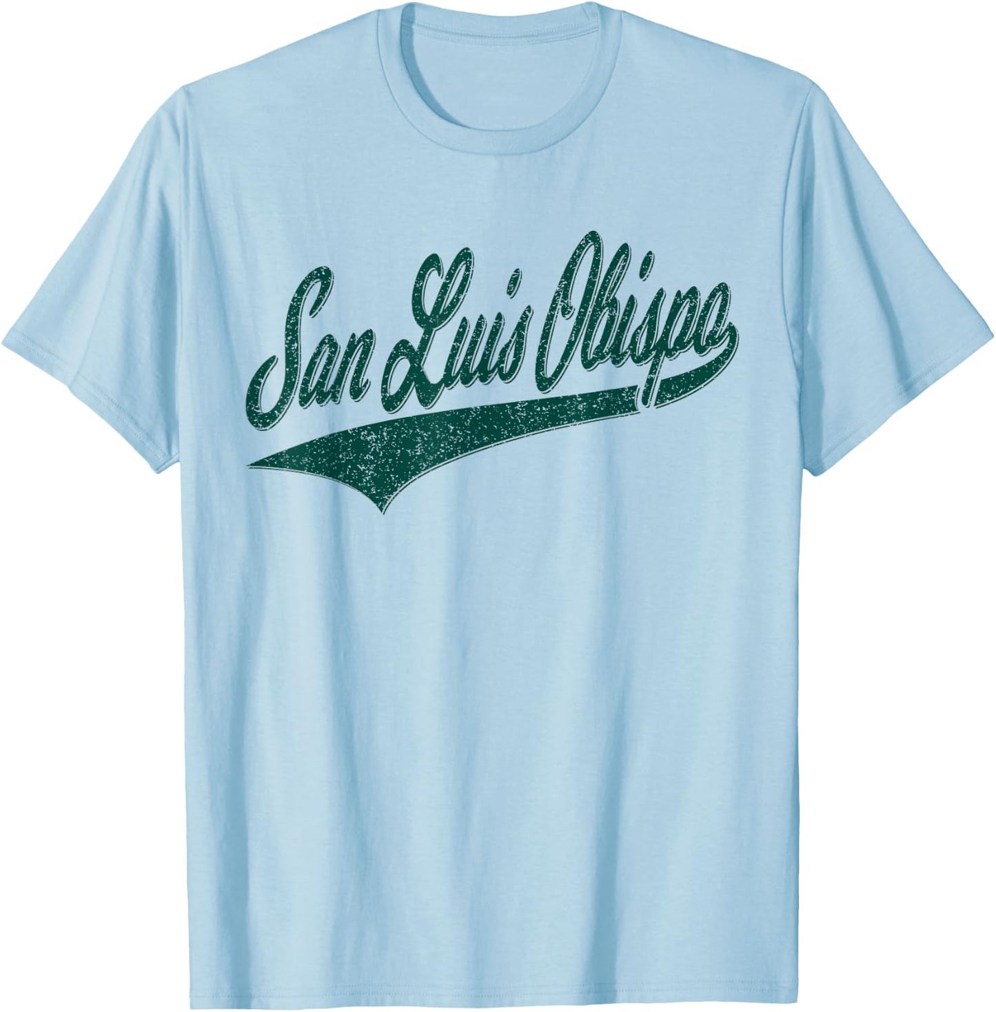 San Luis Obispo Slo California Varsity Script Sports Jersey T-Shirt - T-Shirt | Light Blue