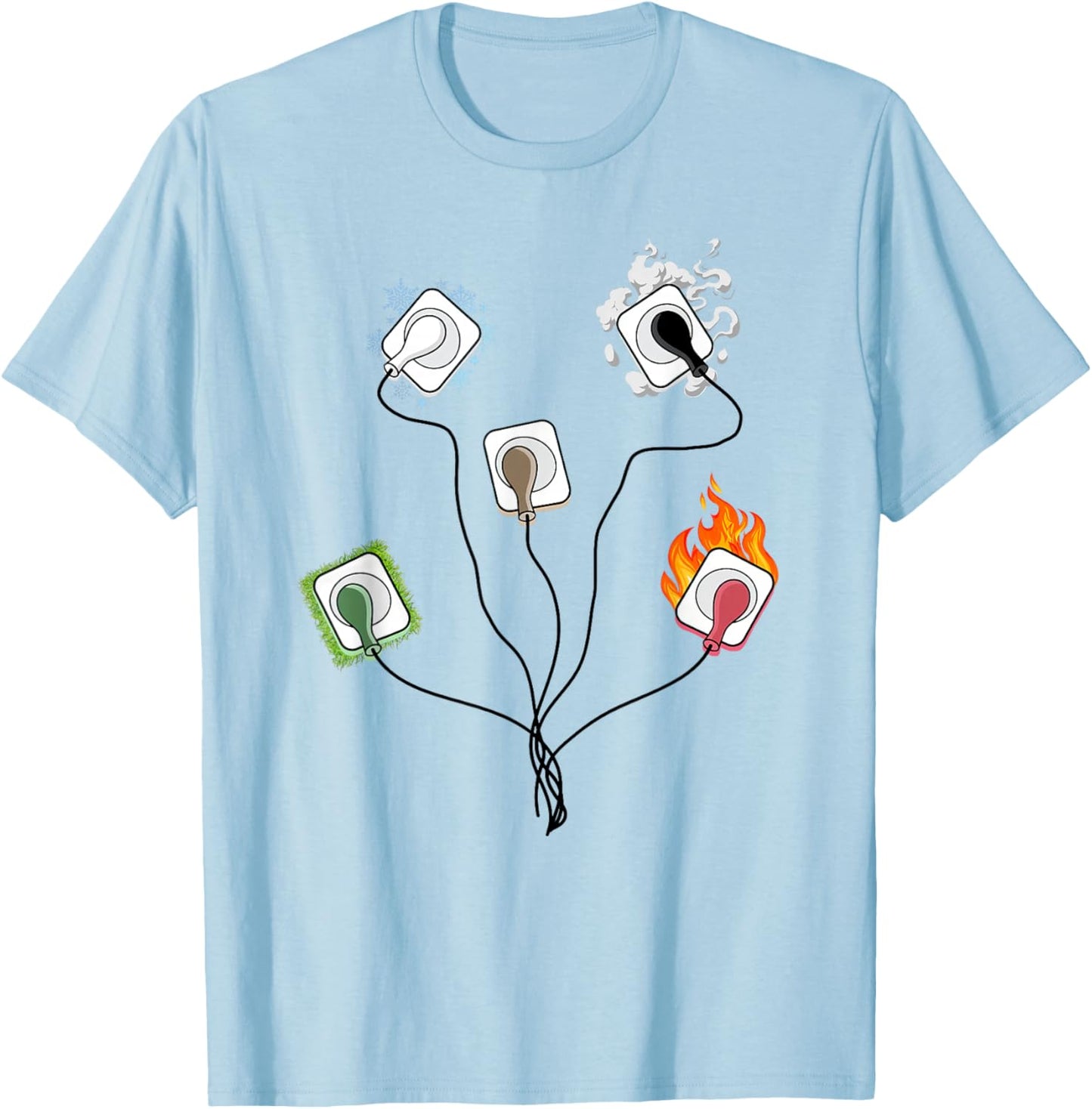 EKG Leads Cheat Sheet Funny Nursing ECG ICU Emergency T-Shirt - T-Shirt | Light Blue