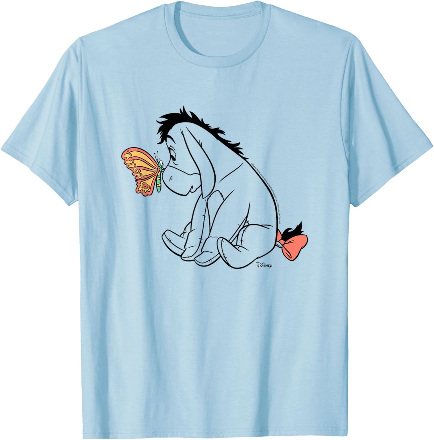Winnie The Pooh - Eeyore and Butterfly T-Shirt - T-Shirt | Light Blue
