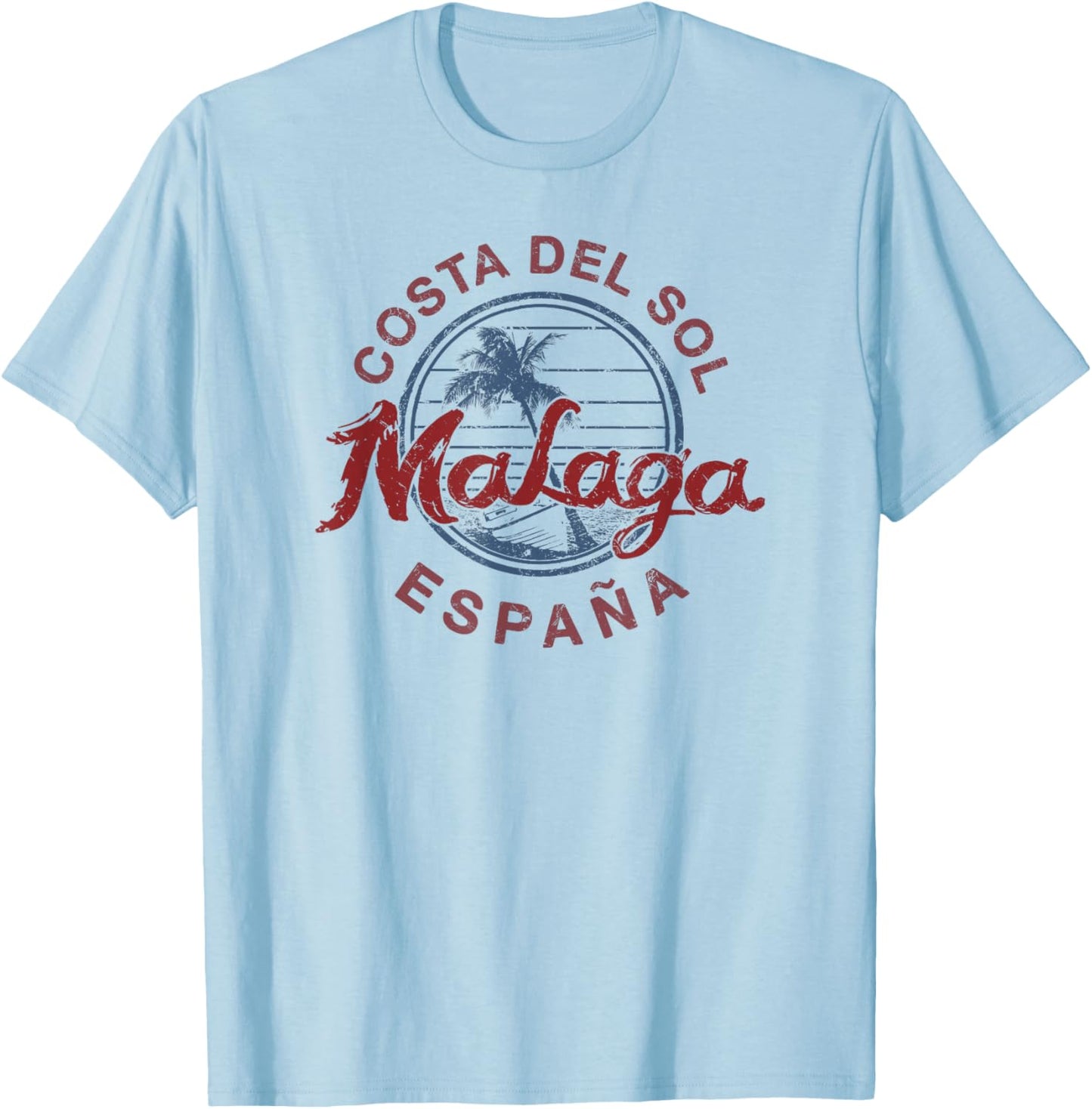 Spain Malaga Vintage Espana T-Shirt - T-Shirt | Light Blue