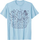 Cats in a basket to paint and color T-Shirt - T-Shirt | Light Blue
