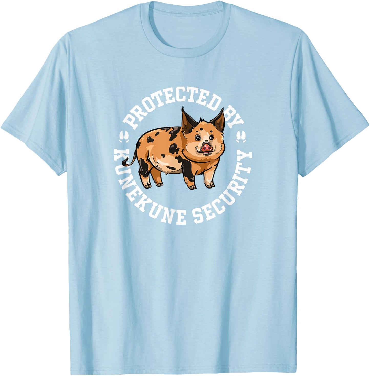 Kunekune Pig Security T-Shirt - T-Shirt | Light Blue