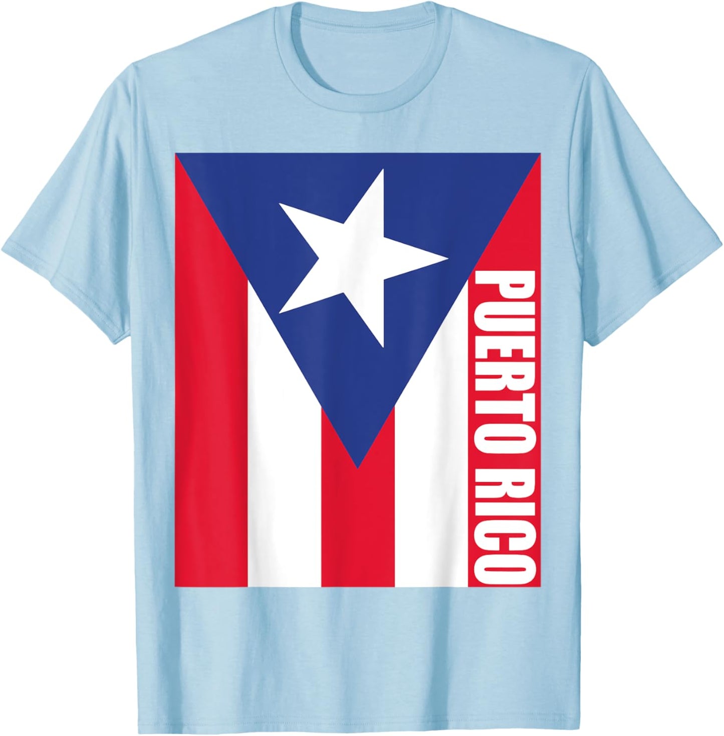 Puerto Rico Puerto Rican Flag Pride Kids Girl White Hispanic T-Shirt - T-Shirt | Light Blue