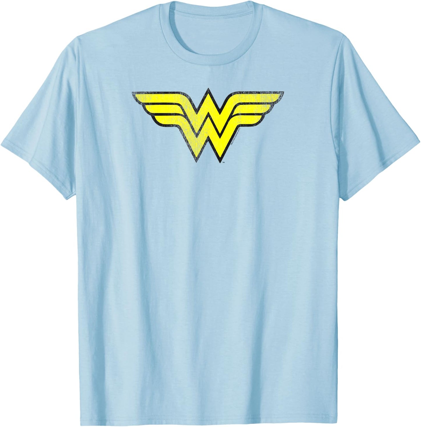 Wonder Woman Logo Distressed T-Shirt - T-Shirt | Light Blue