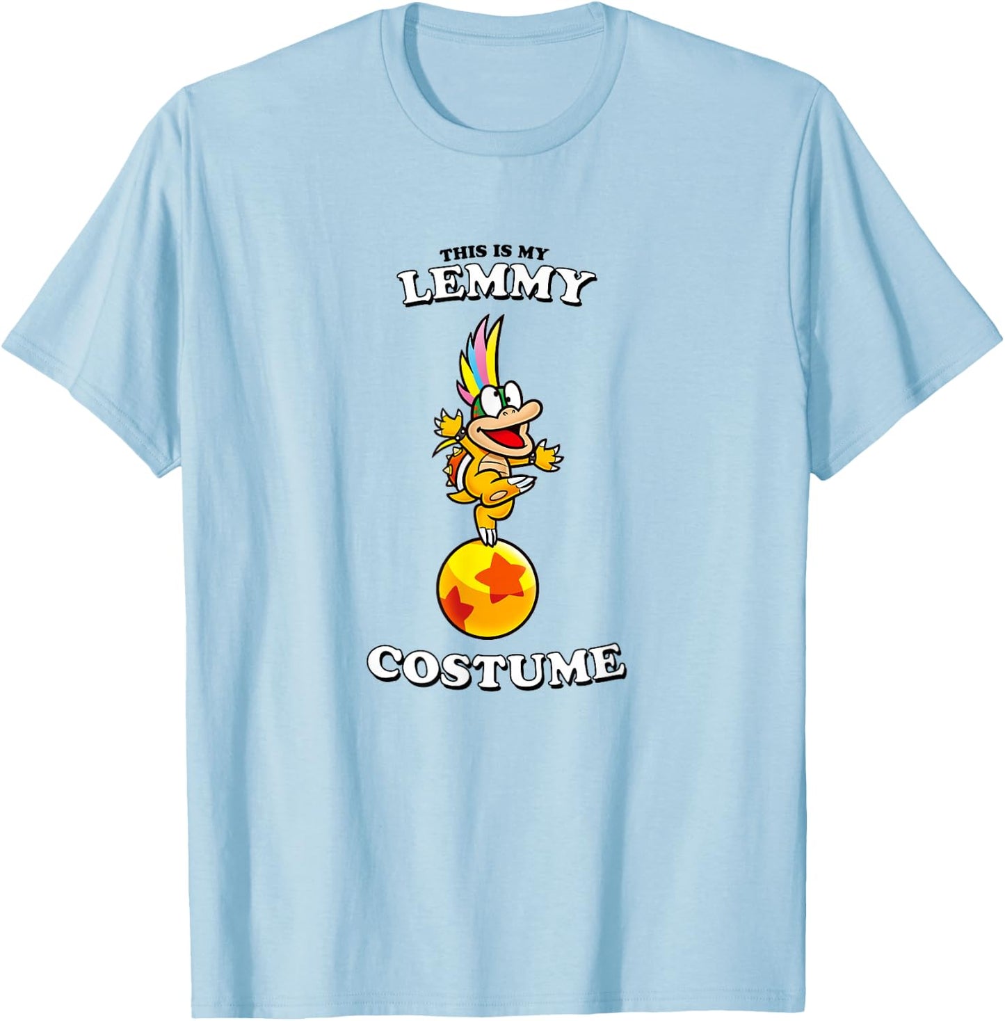 Super Mario Halloween This Is My Lemmy Costume T-Shirt - T-Shirt | Light Blue