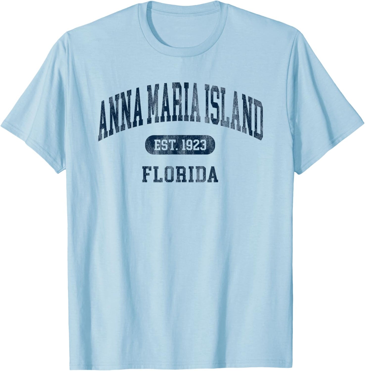 Anna Maria Island Florida Retro Preppy Throwback Souvenir T-Shirt - T-Shirt | Light Blue