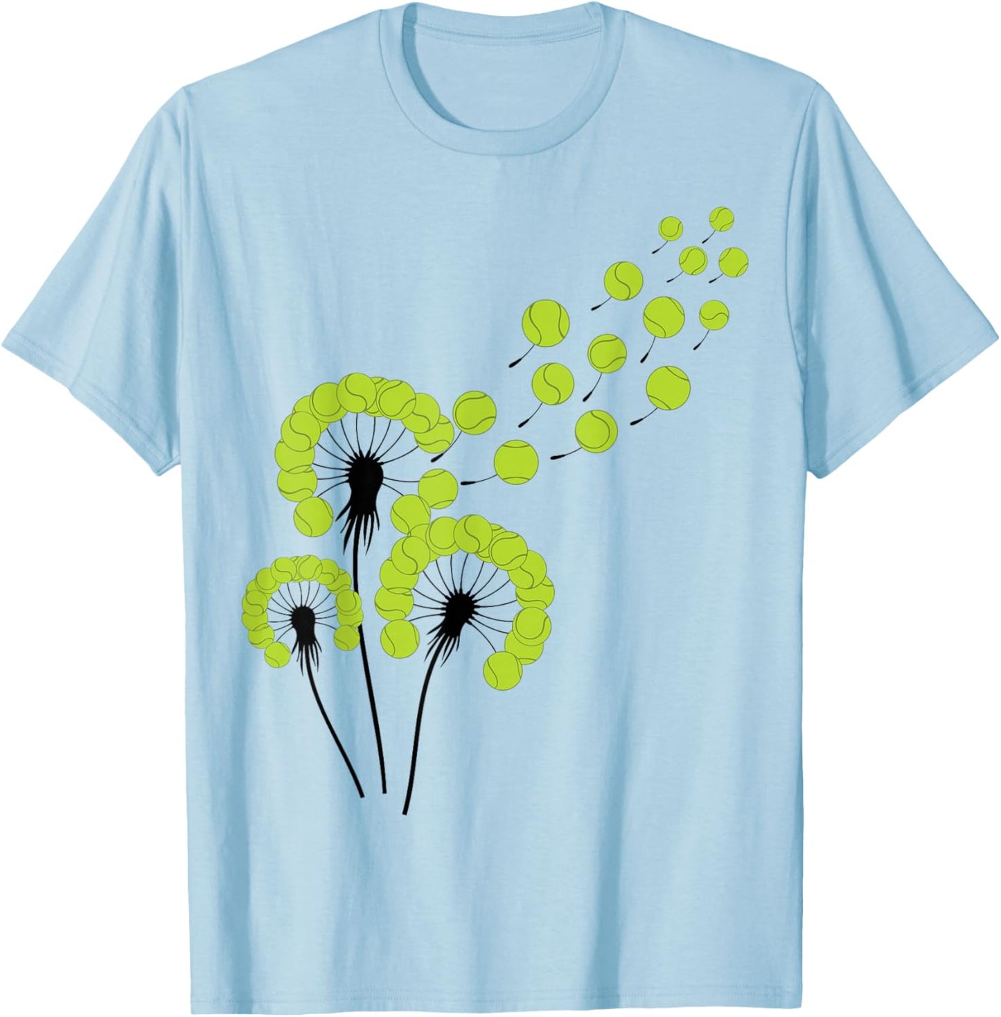 Dandelion Tennis Ball Shirt for Tennis Player Tennis T-Shirt - T-Shirt | Light Blue