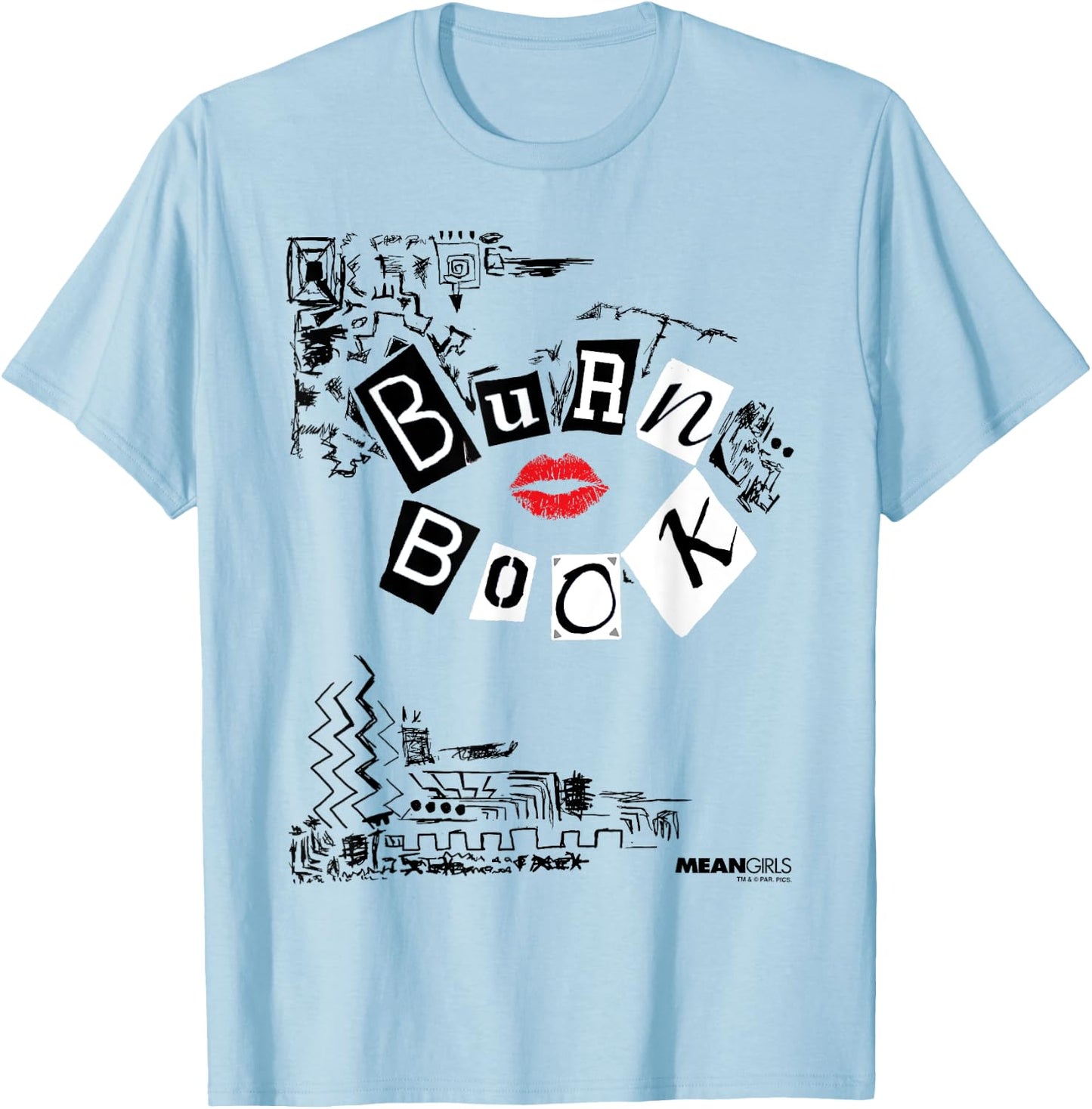 Mean Girls Burn Book Cover Art T-Shirt - T-Shirt | Light Blue