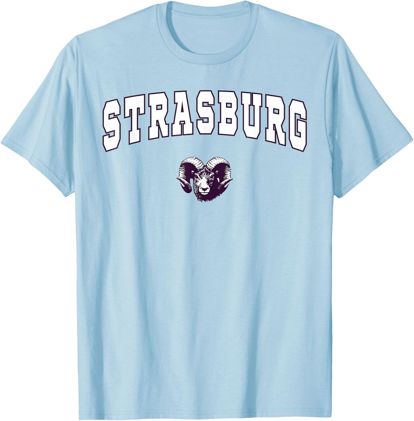Strasburg High School Rams T-Shirt - T-Shirt | Light Blue