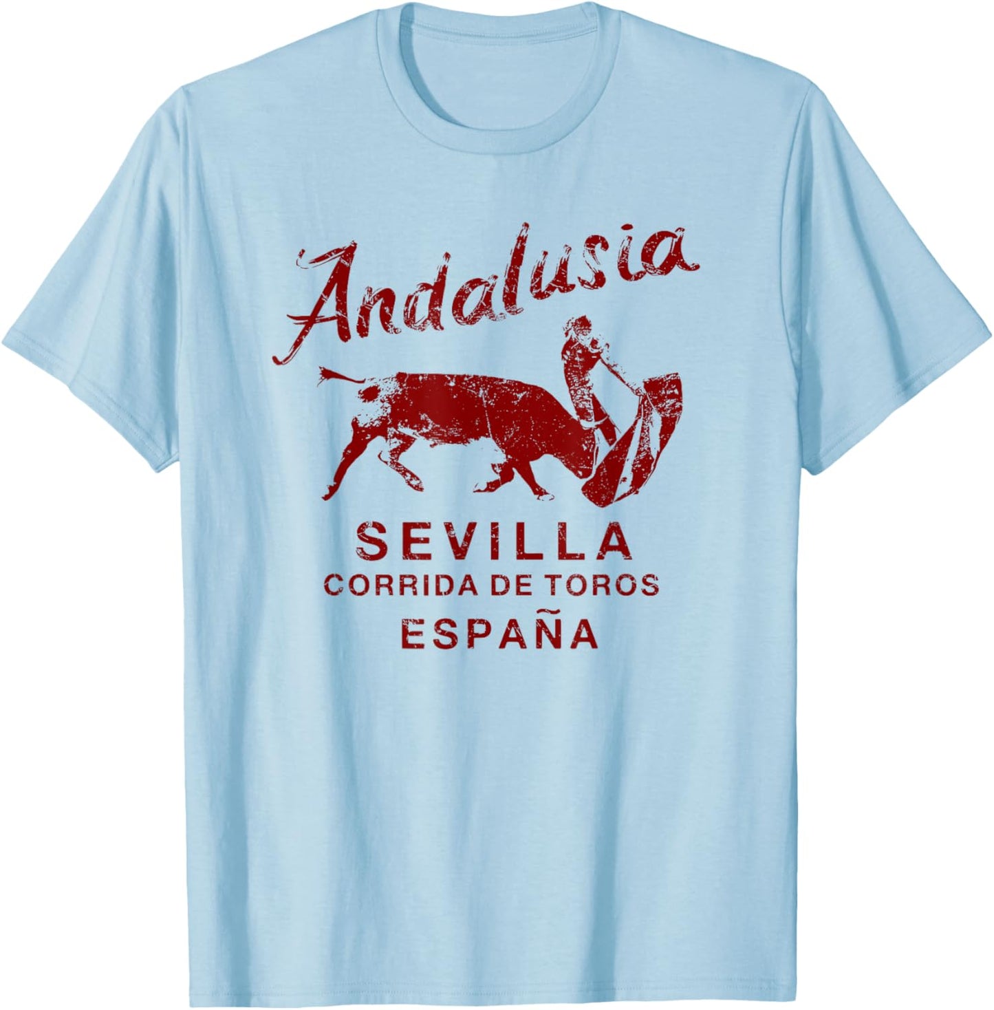Seville Spain Bullfighting Matador Andalusia Vintage T-Shirt - T-Shirt | Light Blue
