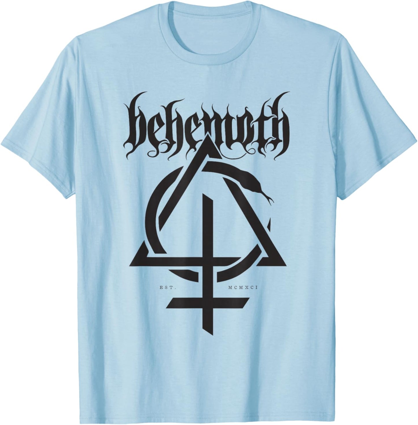 Behemoth – Opus Sigil On White T-Shirt - T-Shirt | Light Blue