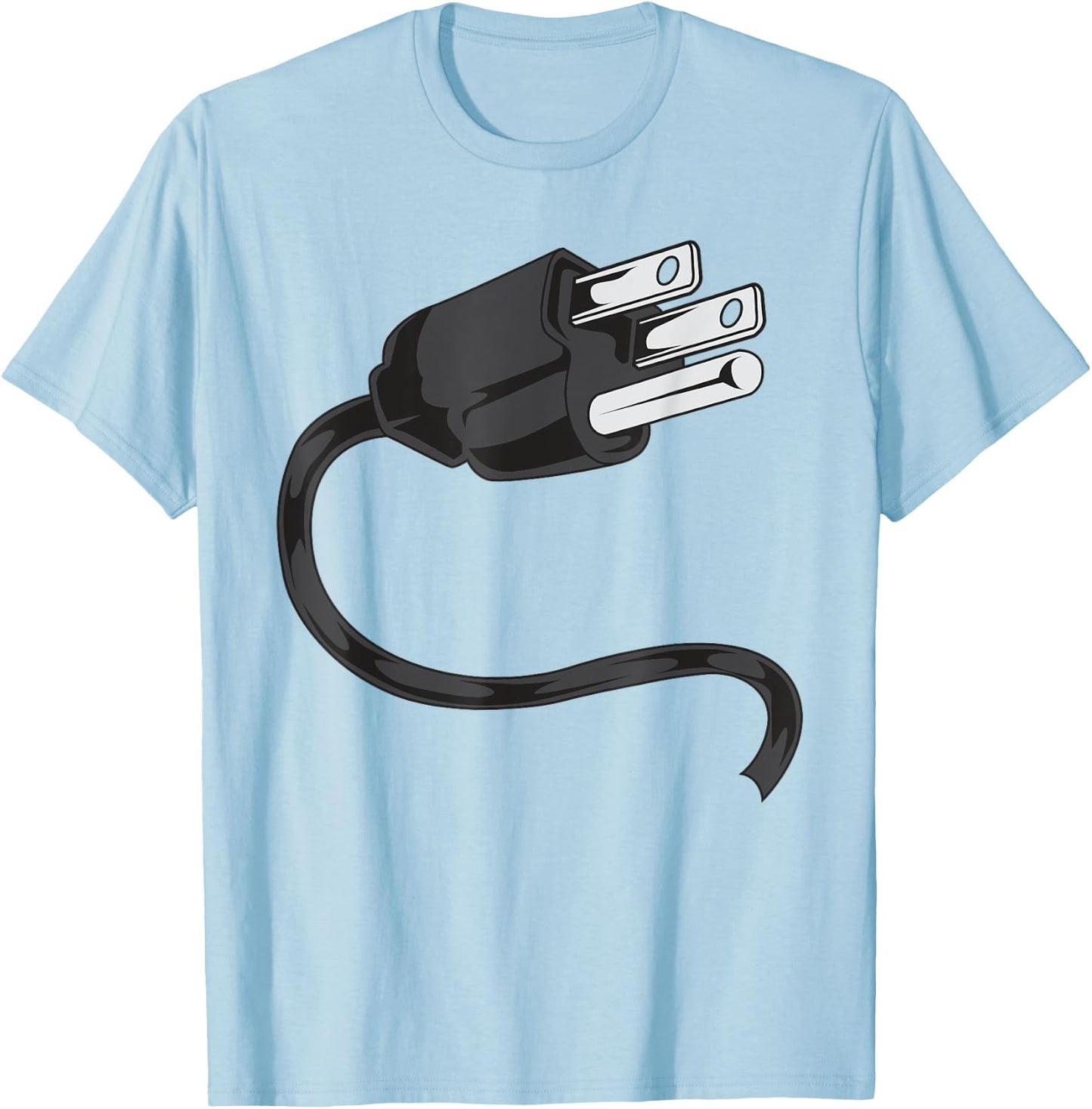 Electrical Outlet Plug and Socket Couples Costume Halloween T-Shirt - T-Shirt | Light Blue