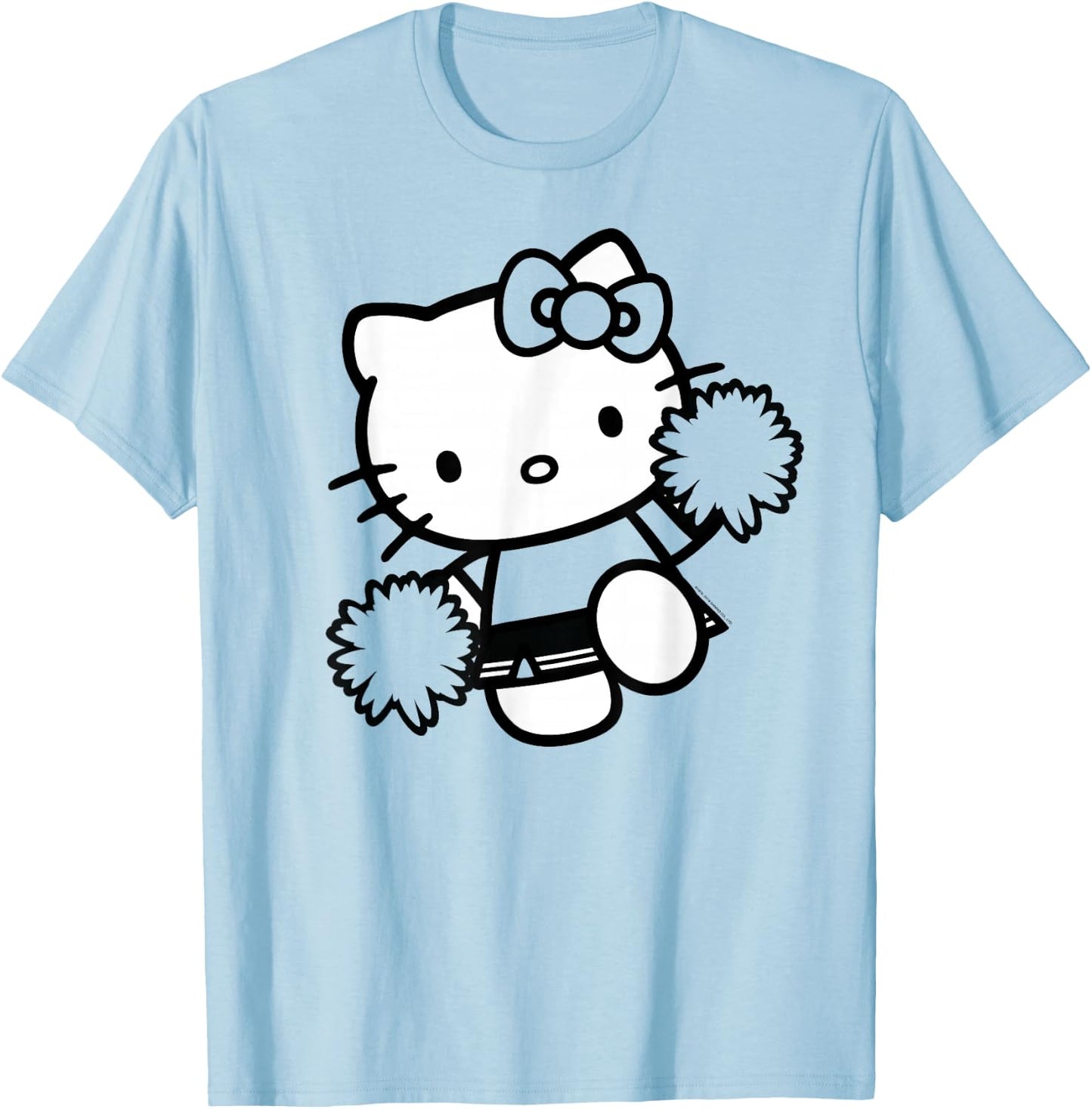 Hello Kitty Cheerleader Squad Team School Color T-Shirt - T-Shirt | Light Blue