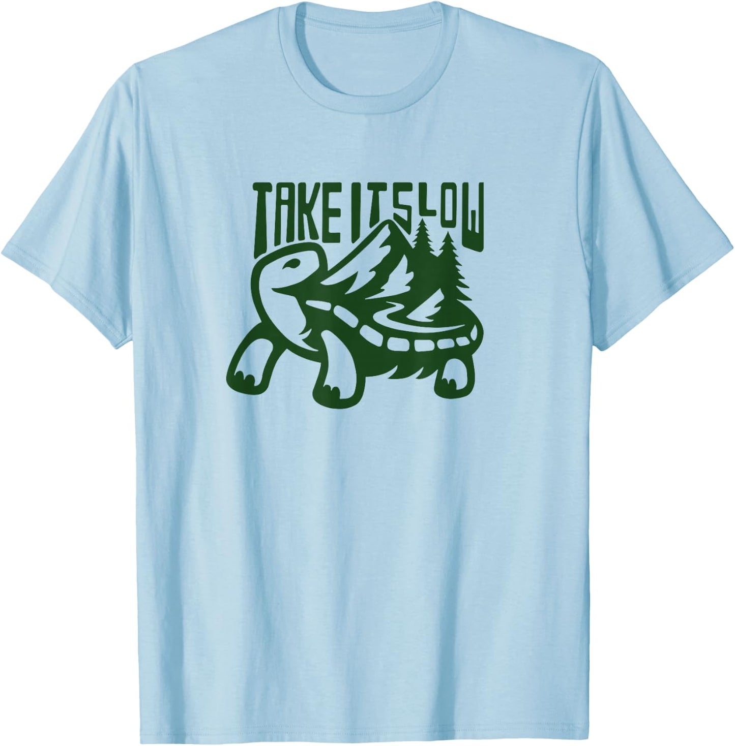 Hiking funny take it slow turtle lazy relax T-Shirt - T-Shirt | Light Blue
