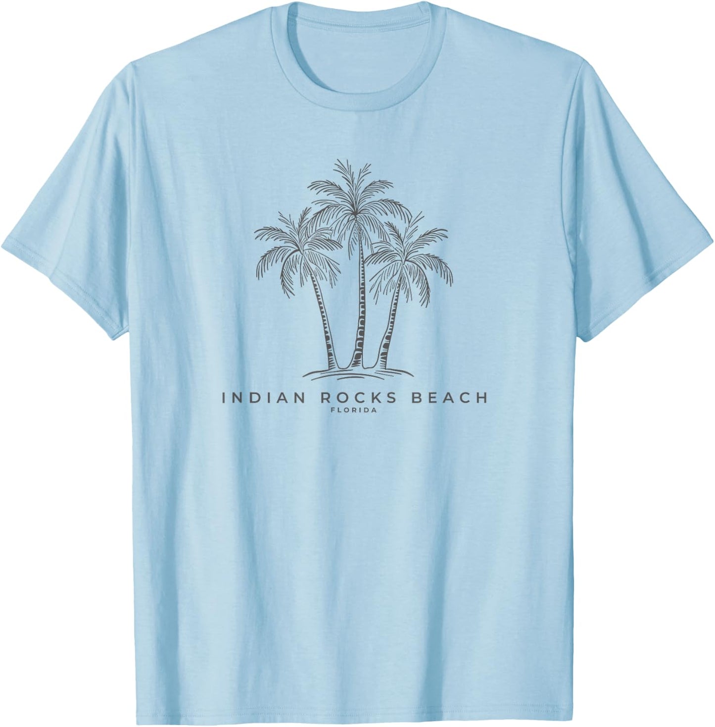 Indian Rocks Beach Florida FL Vintage Palm Tree Souvenir T-Shirt - T-Shirt | Light Blue