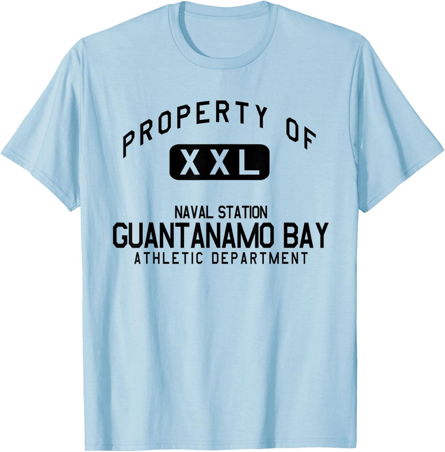 Property of Naval Station Guantanamo Bay Athletic Department T-Shirt - T-Shirt | Light Blue