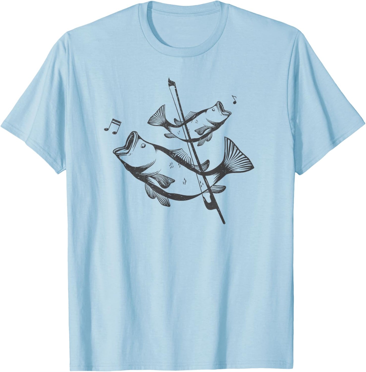 Funny Double Bass Pun Art Jazz Music Upright Bass T-Shirt - T-Shirt | Light Blue