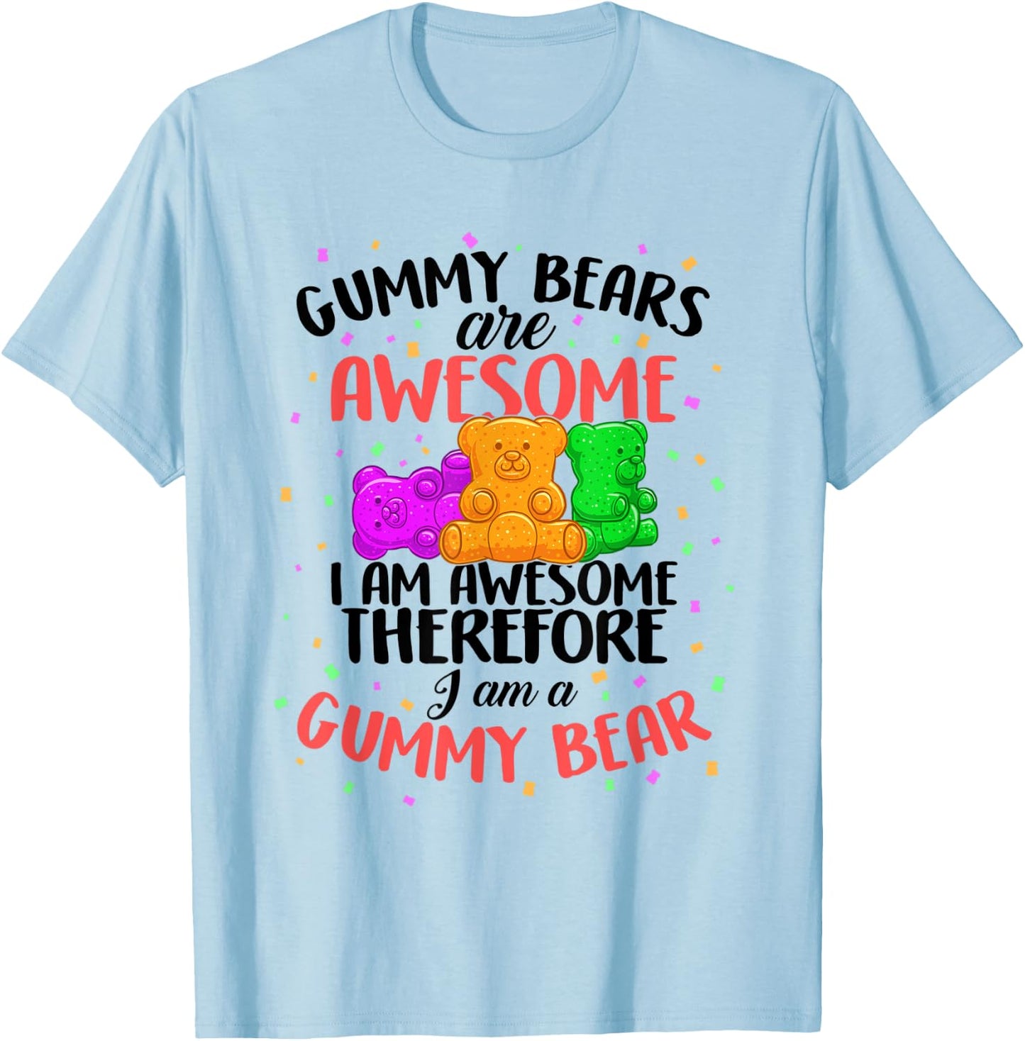Gummy Bear Dancing Animal Candy for Adult Youth Kids Gift Small T-Shirt - T-Shirt | Light Blue