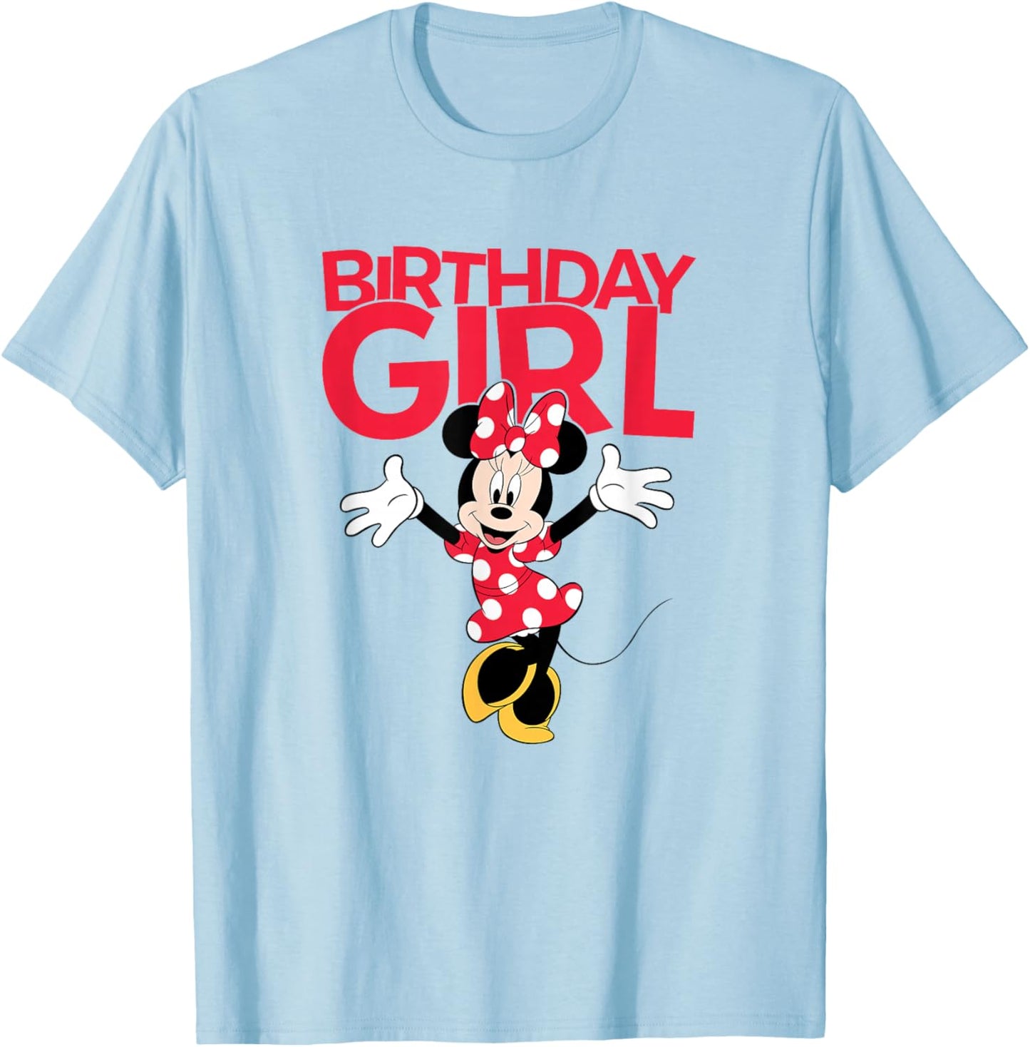 Disney Minnie Mouse Birthday Girl Happy Minnie T-Shirt - T-Shirt | Light Blue