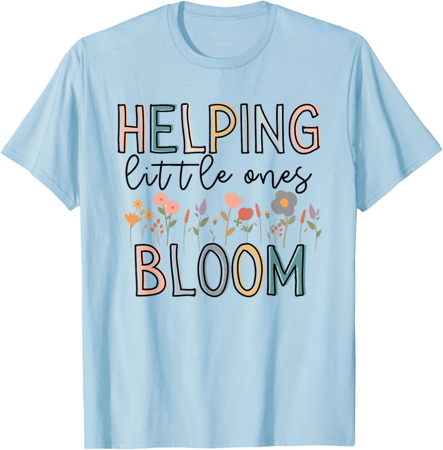 Labor and Delivery L&D Nurse Floral - Women's Blue Small - We See More Crowning Than the Queen - Funny Nurse Gift T-Shirt - T-Shirt | Light Blue
