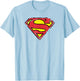Superman Distressed Shield T-Shirt - T-Shirt | Light Blue