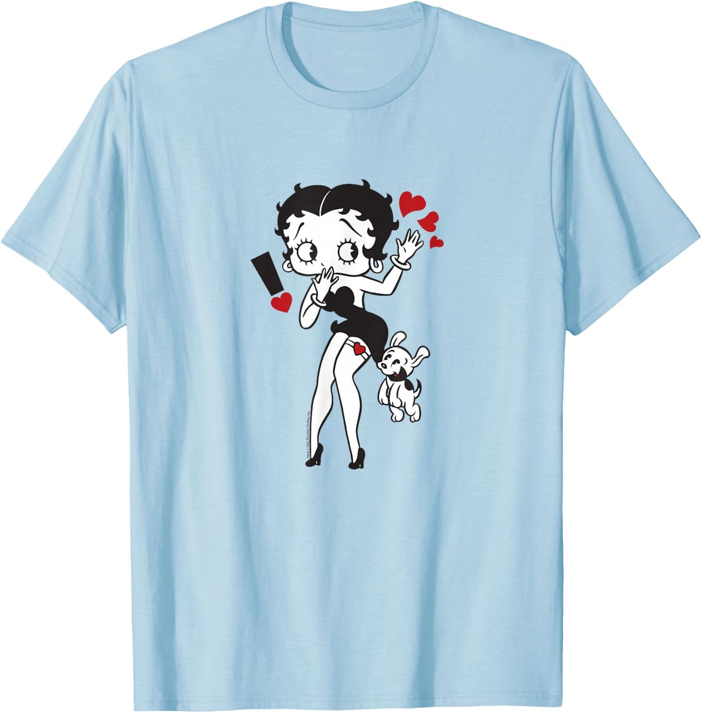 Betty Boop Exclamation Mark T-Shirt - T-Shirt | Light Blue