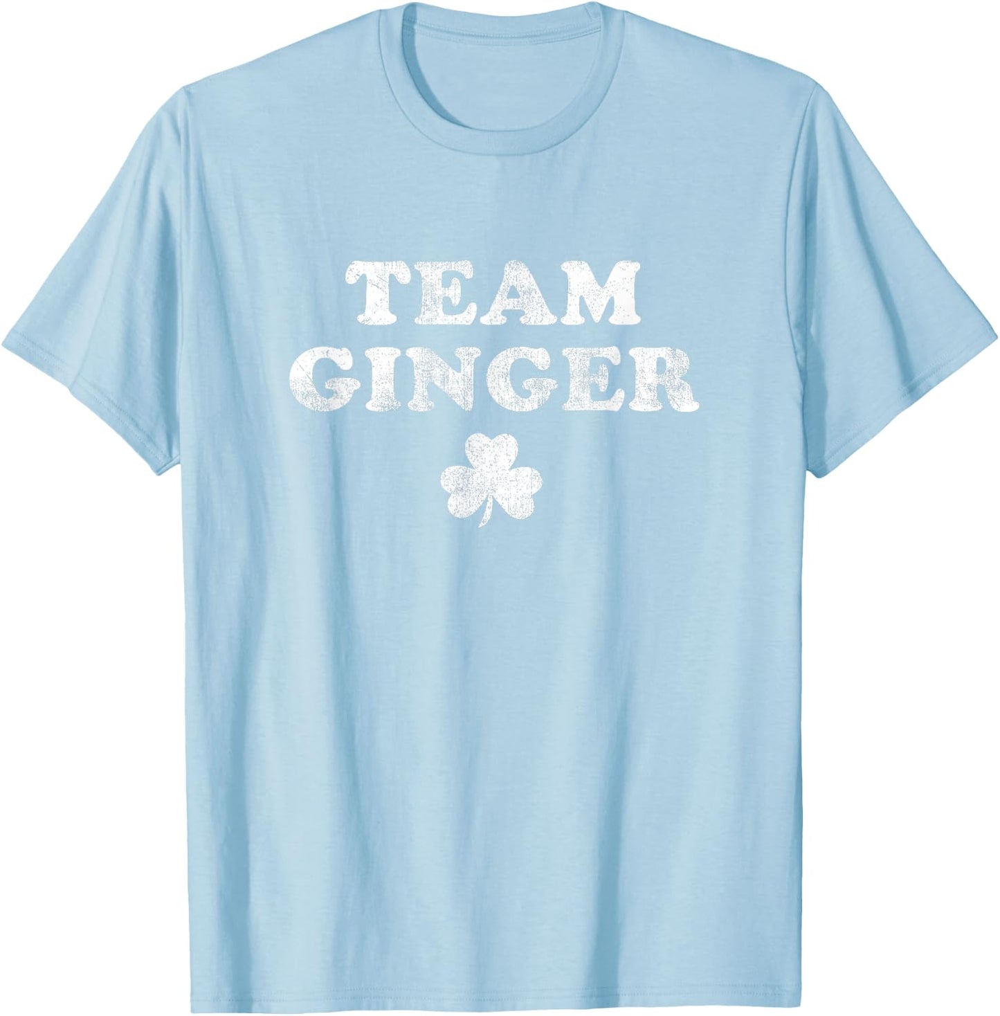 Cute Red Head Team Ginger St Patricks Day Green T-Shirt - T-Shirt | Light Blue