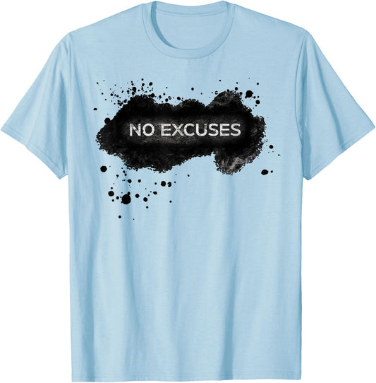 Gym / Fitness - No Excuses Motivational Workout Design T-Shirt - T-Shirt | Light Blue