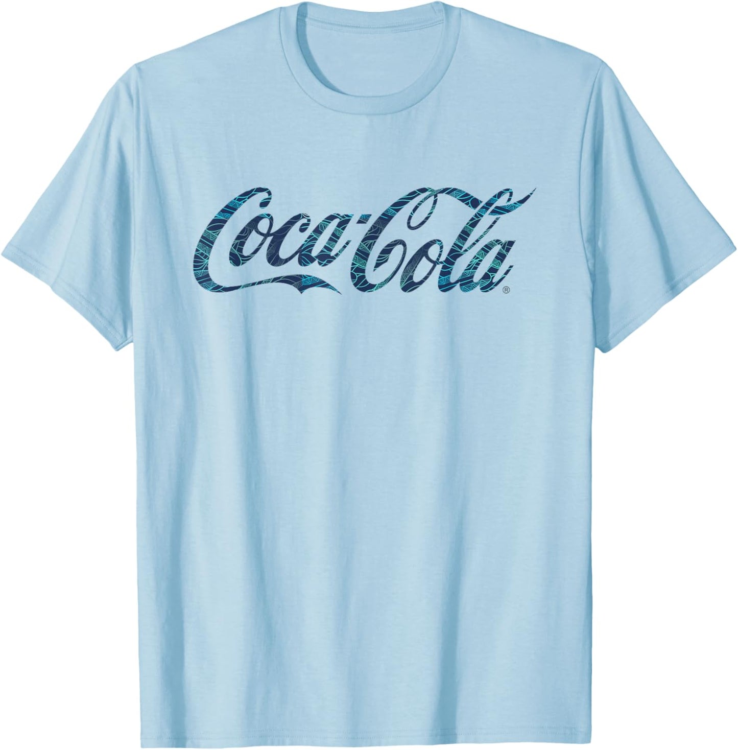 Coca Cola Hawaiian Logo T-Shirt - T-Shirt | Light Blue