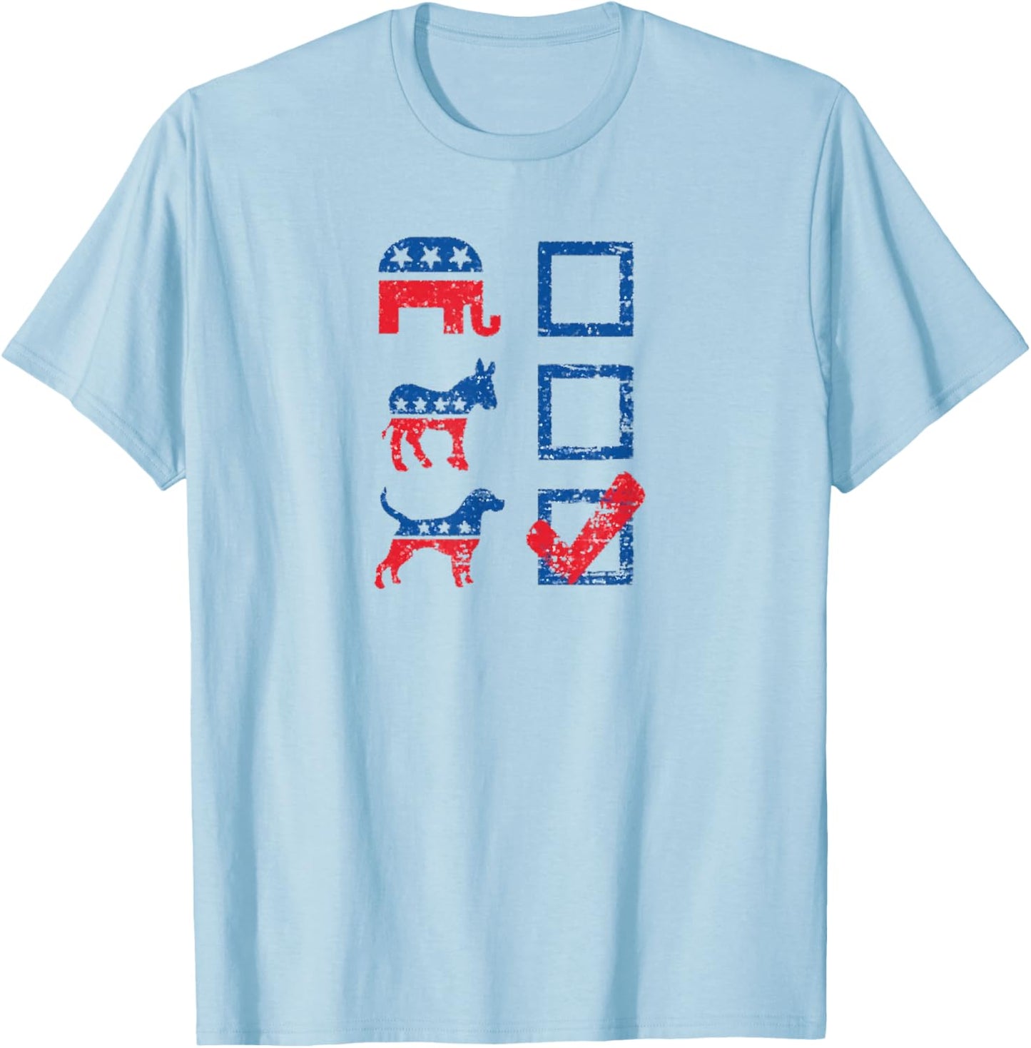 Elephant, Donkey & Dog Vote. Women Kids T-Shirt - T-Shirt | Light Blue