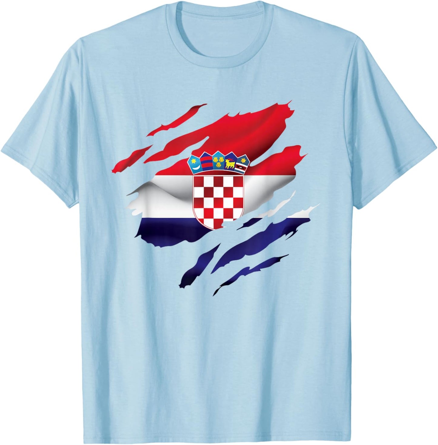 Kroatien Flagge Kroatisch Croatia Kinder Kroatien Hrvatska T-Shirt - T-Shirt | Light Blue
